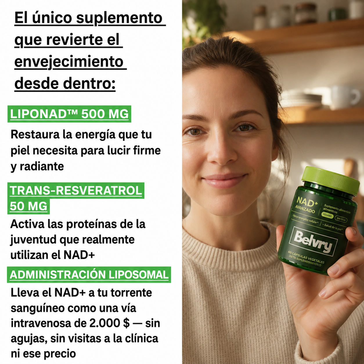 NAD+ Advance Suplemento antienvejecimiento