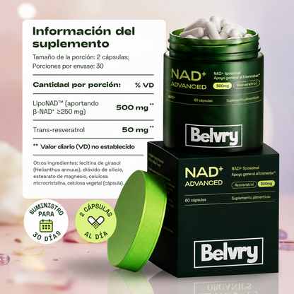 NAD+ Advance Suplemento antienvejecimiento