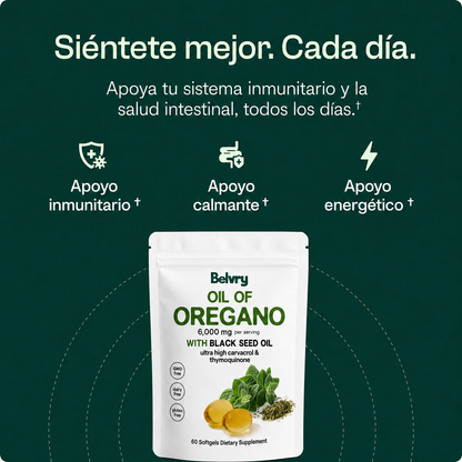 Aceite de orégano + semilla negra